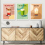 The 'Dirty Cocktail Club' Set Of Three Wall Prints, thumbnail 5 of 7