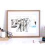 'Never Forget' Elephant Print, thumbnail 1 of 2