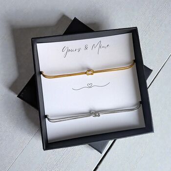 Love Knot Bracelet Set, Couples Valentine's Jewellery, 5 of 12