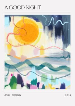 John Legend Goodnight Inspired Abstract Art Print, 5 of 5