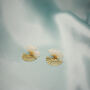 Daisy Sunset Pressed Flower Sterling Silver Studs, thumbnail 6 of 12