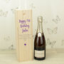 Personalised Happy Birthday Wooden Bottle Box, thumbnail 4 of 5