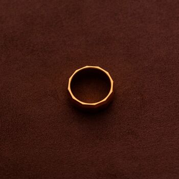 Customisable Gold Geometric Band Ring, M Ens 8 Mm Ring, 6 of 9