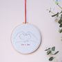 Personalised Embroidered Heart Hands Hoop, thumbnail 1 of 4
