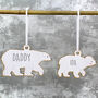 Personalised Polar Bear Family Christmas Decorations, thumbnail 5 of 11