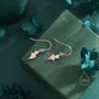 Sterling Silver Tiny Bat Wing Drop Earrings, thumbnail 5 of 12