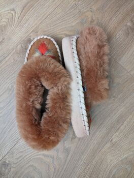 Luxury Sheepskin Slippers Terracotta, 4 of 4