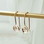 Sterling Silver Simple Spiral Dangly Earrings, thumbnail 7 of 9
