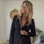 Black Tailored Stretch Contrast Trim Blazer Medina, thumbnail 9 of 12