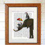 Elephant And Penguins Book Print Framded Or Unframed, thumbnail 6 of 8