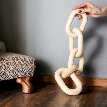 Nordic Wooden Link Chain Decor, 12 of 12