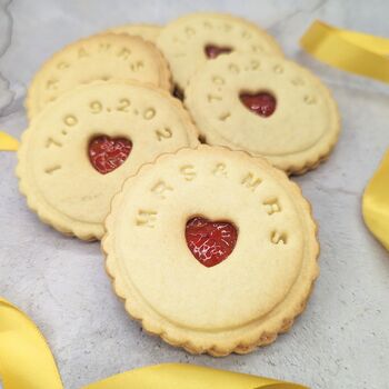 Personalised Wedding Gift Biscuits With Date, 4 of 8