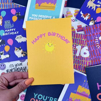 Colourful 'Happy Birthday' Sunshine Card, 3 of 3