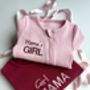 Personalised Baby And Mommy Gift Set, New Mom Gift, Matching 2pcs Set And Zip Romper , Perfect For Mother's Day, Baby Shower, Maternity Leave, thumbnail 5 of 12