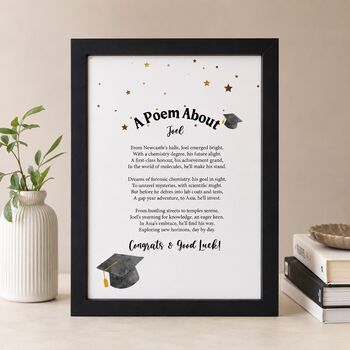 Personalised Graduation Gift Print Of Special Poem, 5 of 12