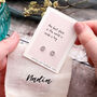 Gift Bag 'The Best Place Is Inside A Hug' Earrings, thumbnail 1 of 4