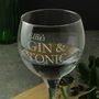 Personalised Gin And Tonic Balloon Glass, thumbnail 2 of 5