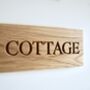 Engraved Oak Mini House Sign, thumbnail 3 of 4