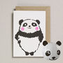Panda Paper Balloon Greeting Card, thumbnail 1 of 4
