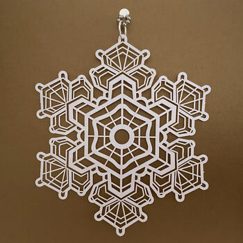 Laser Cut Snowflake Decoration Card, 2 of 2