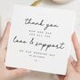 Wedding Thank You Card For Mum Dad, thumbnail 1 of 7