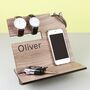 Men's Personalised Name Wooden Accessory Stand, thumbnail 3 of 3
