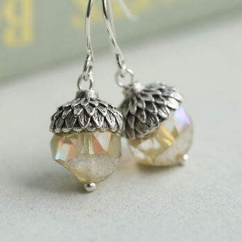 Yellow Opal Acorn Earrings, 2 of 8