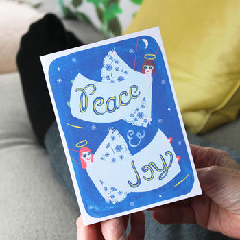 Peace And Joy Angels Christmas Card, 5 of 5