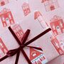 Cosy Winter Cottages Christmas Wrapping Paper, thumbnail 3 of 5