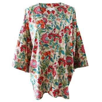 Floral Garden Print Cotton Summer Jacket, 4 of 4