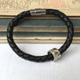 Personalised Men's Silver Coastline Hoop Bracelet, thumbnail 4 of 6