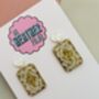 Custard Cream Biscuit Glitter Earrings / Foodie Gift / Cute Statement Jewellery / Tea Lover Accessories, thumbnail 5 of 5