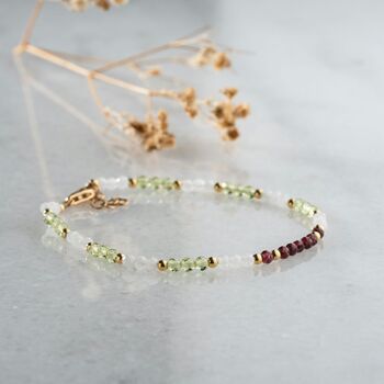 Natural Garnet, Moonstone And Peridot, 6 of 8