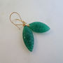 Emerald Green Onyx Earrings In Gold Vermeil, thumbnail 1 of 2