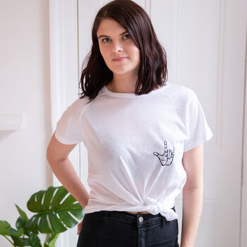 Unisex Love Sign Language T Shirt, 3 of 4