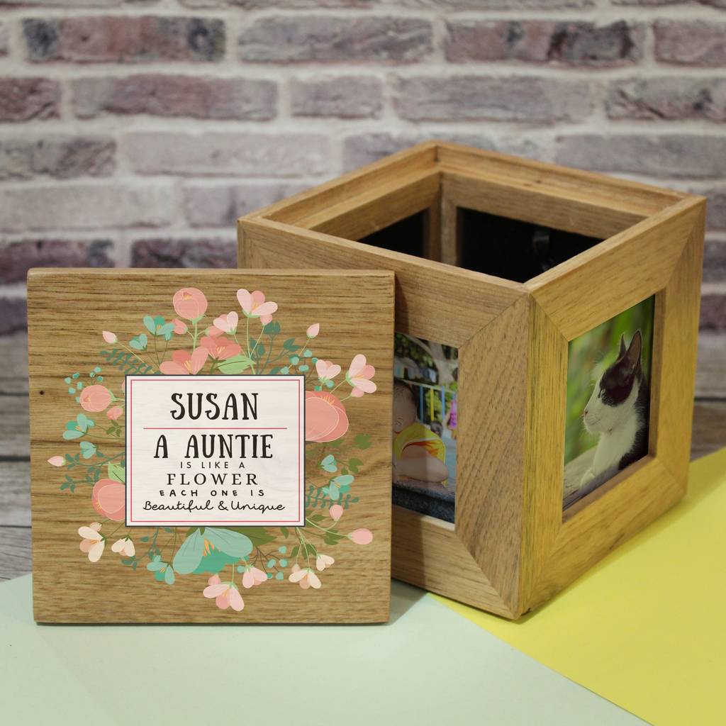 personalized cube picture frame