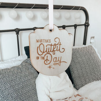 Personalised 'Outfit Of The Day' Wooden Plaque, 3 of 4