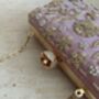 Dark Pink Handcrafted Rectangular Clutch Bag, thumbnail 8 of 10