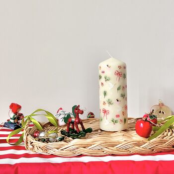 Hand Painted Christmas Advent Calendar Candle, 8 of 9