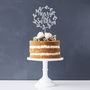 Personalised Floral Couples Wedding Cake Topper, thumbnail 1 of 8