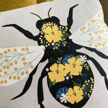 Floral Bee Cushion, 4 of 4