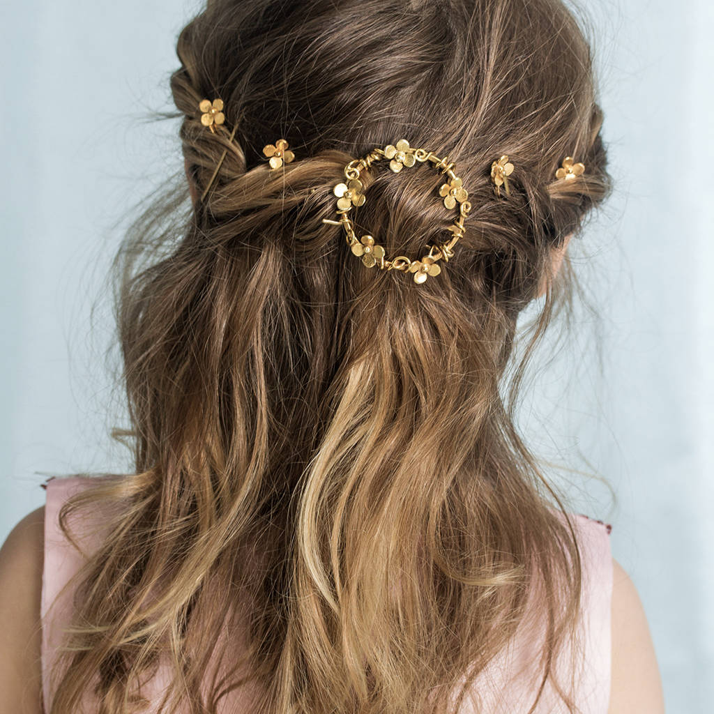 Handmade Gold Daisies Circlet Bridal Hair Accessory By Carole Allen ...