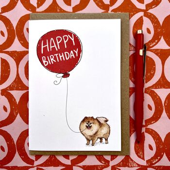 Personalised Pomeranian Birthday Card, 5 of 5