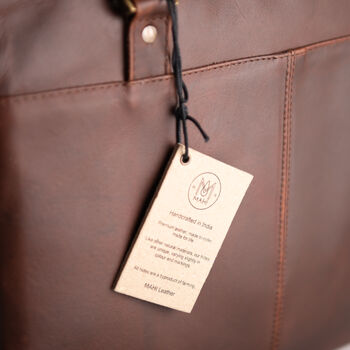 Personalised Leather Oxford Zip Up Satchel, 8 of 12