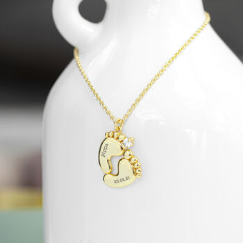 Personalised Baby Feet Necklace, 2 of 10
