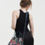Roses Teal Structured Medium Tote, thumbnail 2 of 7