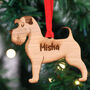 Personalised Schnauzer Dog Wooden Christmas Decoration, thumbnail 4 of 8