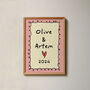 Personalised Couples Name And Year Print, thumbnail 4 of 8