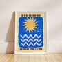 Le Soleil Et La Mer Sun And Sea Typography Print, thumbnail 2 of 6