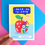 Thank You Teacher Personalised Rainbow Apple Card, thumbnail 1 of 6